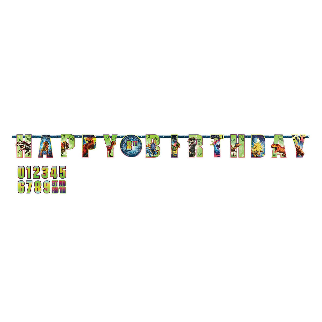 Jurassic world Birthday Party Custom Age Banner