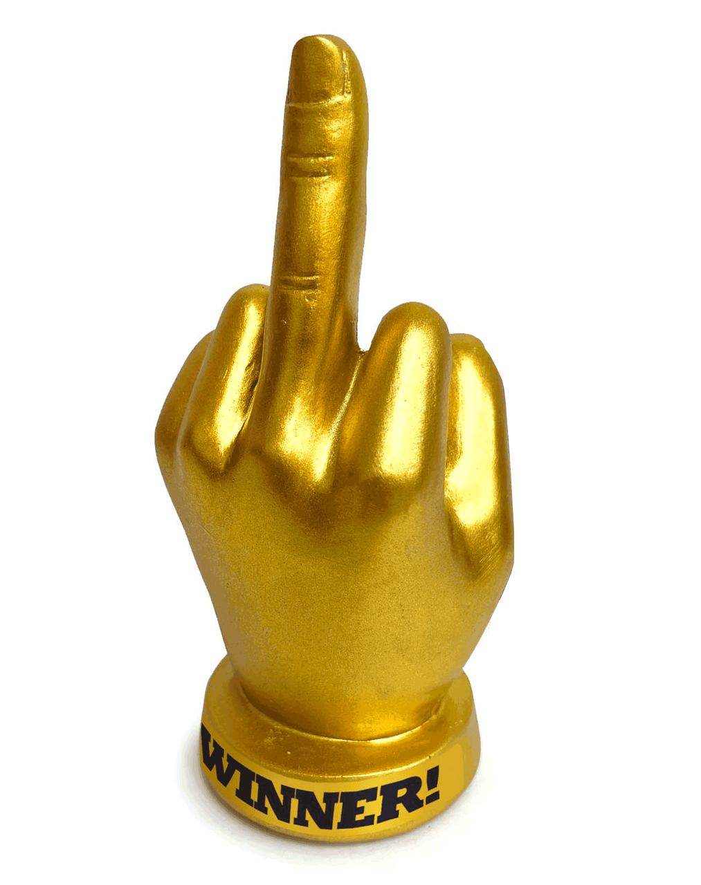 Golden F-U Finger Customizable Desk Trophy