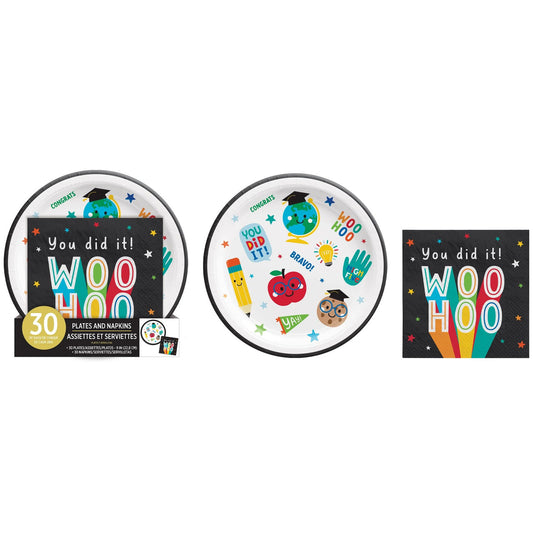 Graduation Plates & Napkins Value pack sale