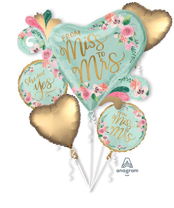 5 Balloons Bouquet Bridal Shower Theme Party