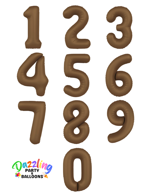 32" Number Slimmer Design Matte Chocolate Brown Brand Flexmetal