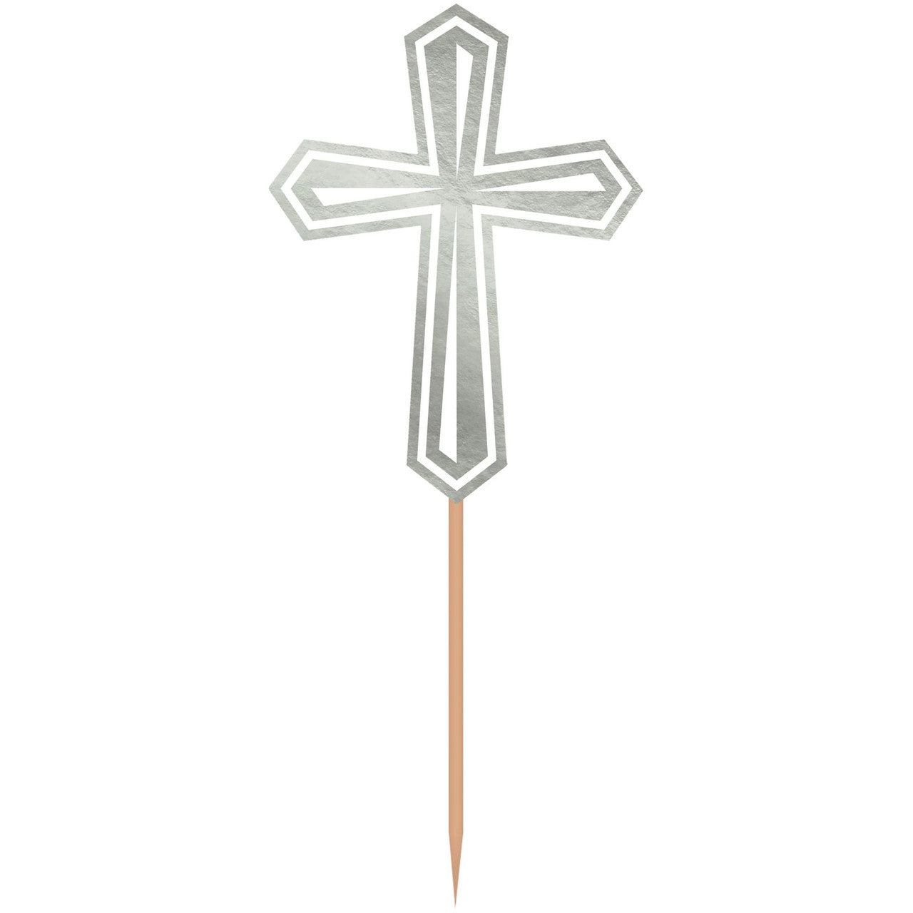 Silver Holy Cross Party Picks 36 Pack