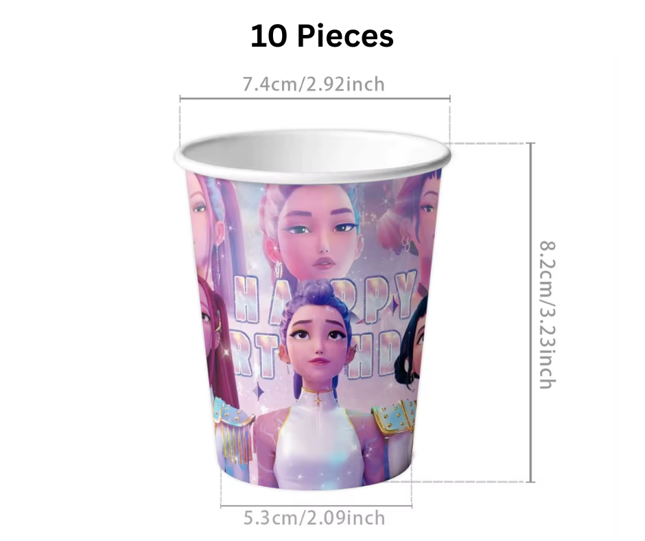 K-Pop Demon Hunters Paper Cups 9oz - 10/CT