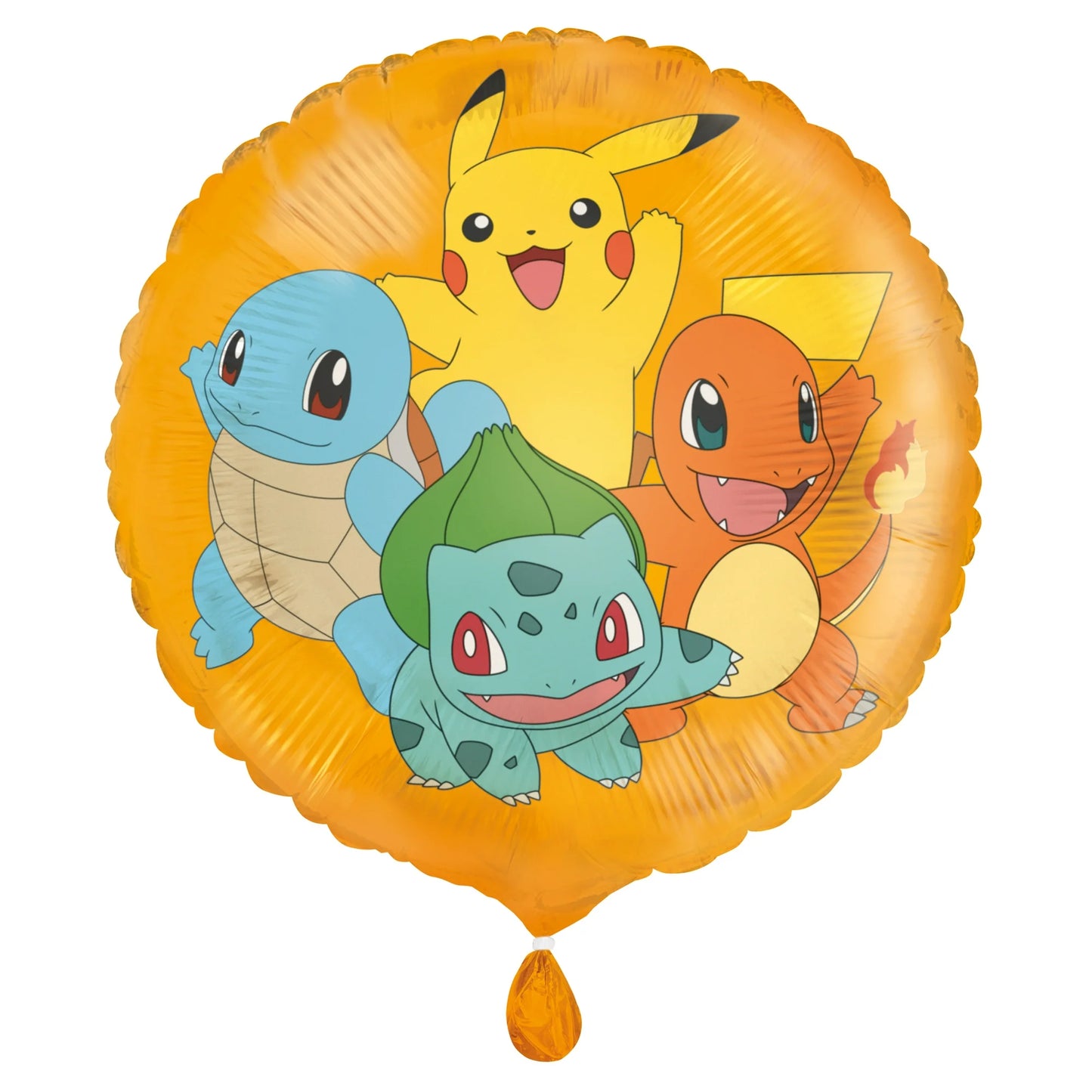 Pokémon Round 18” Foil Balloon - Pikachu Squirtle Charmander Bulbasaur