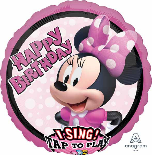Disney Minnie Mouse Singing Birthday Balloon - 28" Musical Foil Balloon