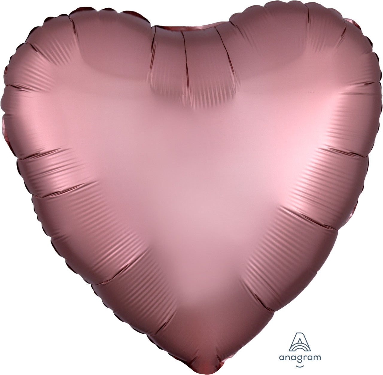18" Rose Copper Heart Satin Luxe Balloon