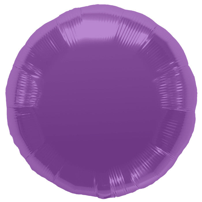 purple round shape foil balloon