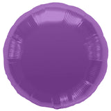 purple round shape foil balloon