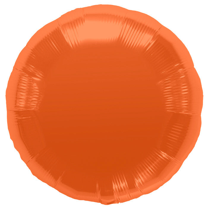 orange round shape foil balloon