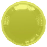 citrine yellow round shape foil balloon