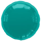 teal green round shape foil balloon