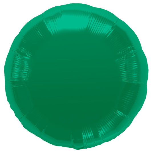 emerald green round shape foil balloon