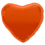 orange heart shaped foil balloon
