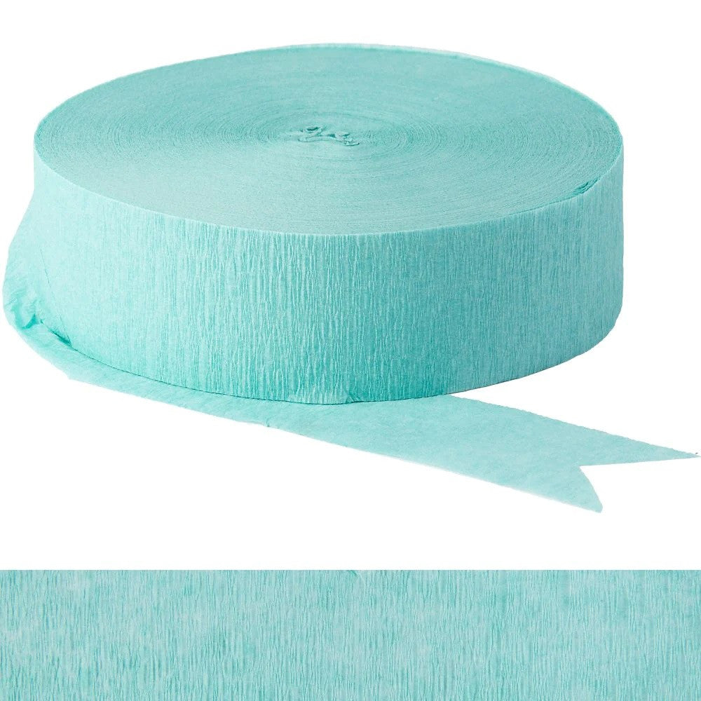 Robin's Egg Blue Crepe 500' Party Streamer Decoration
