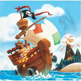 Pirate Treasure Beverage Napkins Paper Boy Kids Birthday Tableware 16/CT