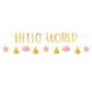 Oh Baby Girl 'Hello World' Letter Banner Kit