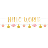 Oh Baby Girl 'Hello World' Letter Banner Kit