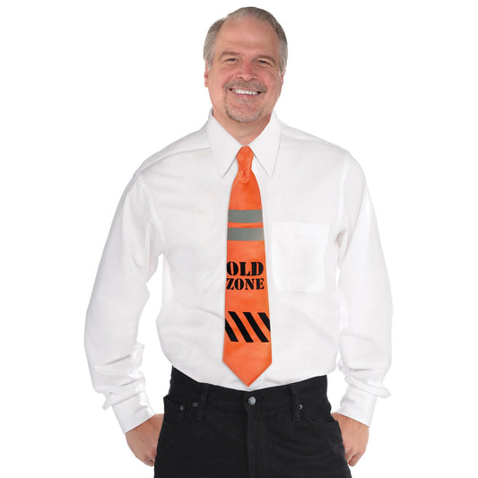 Over the Hill Construction Tape Tie 1/CT
