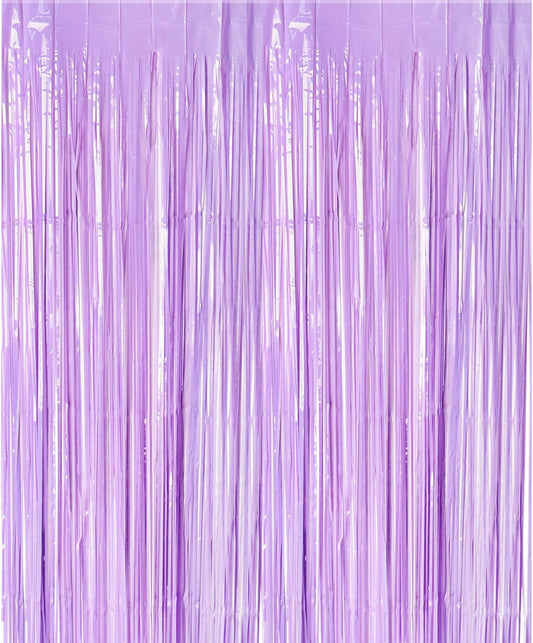 Macaron Purple Tinsel Foil Fringe Curtain Decorative Party Decor