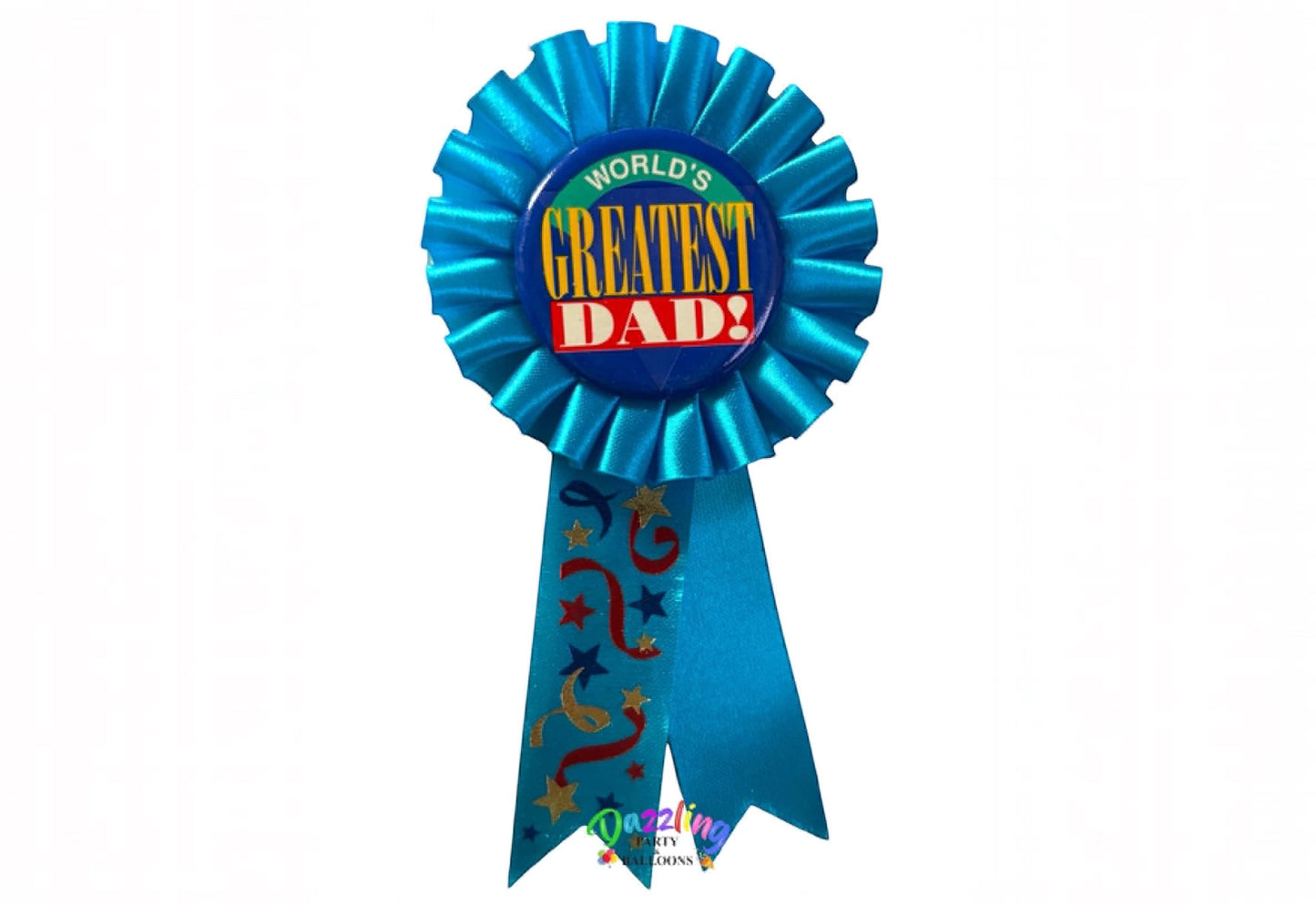 World's Greatest Dad Rosette Pin