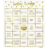 Gold Baby Shower Bingo Kit for 8 - Foil Stamping
