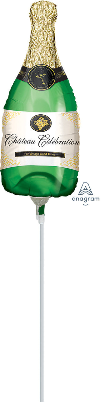 champagne bottle shaped mini balloon