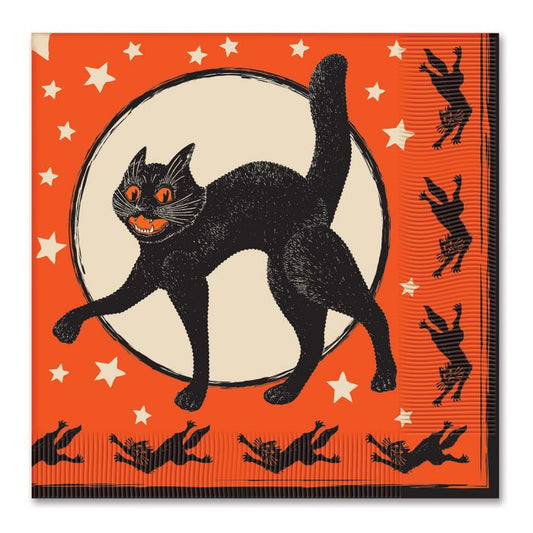 Black Orange Vintage Look Napkins