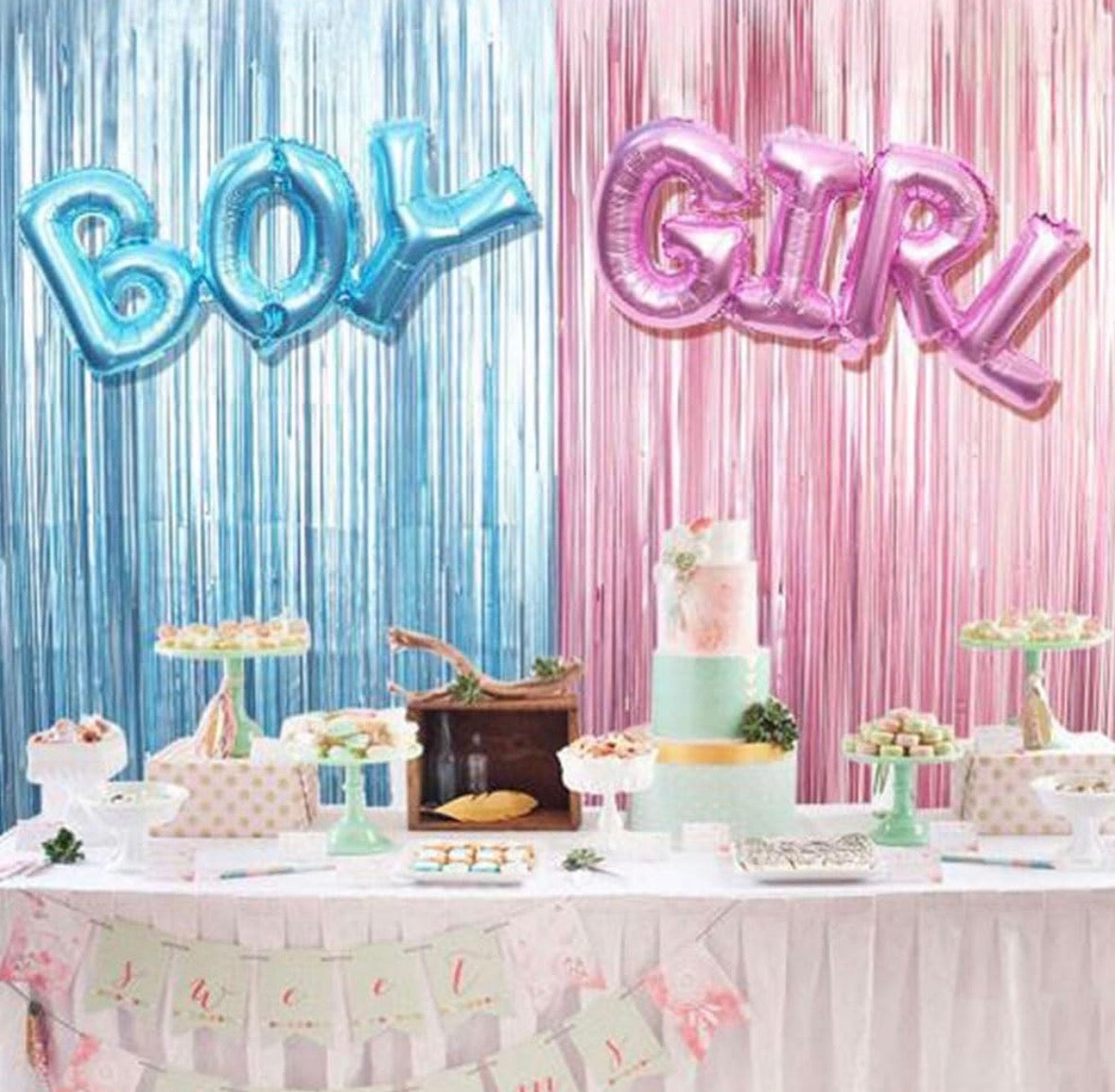 Blue Air-Filled 42" Boy Word Script Mylar Foil Balloon Decor