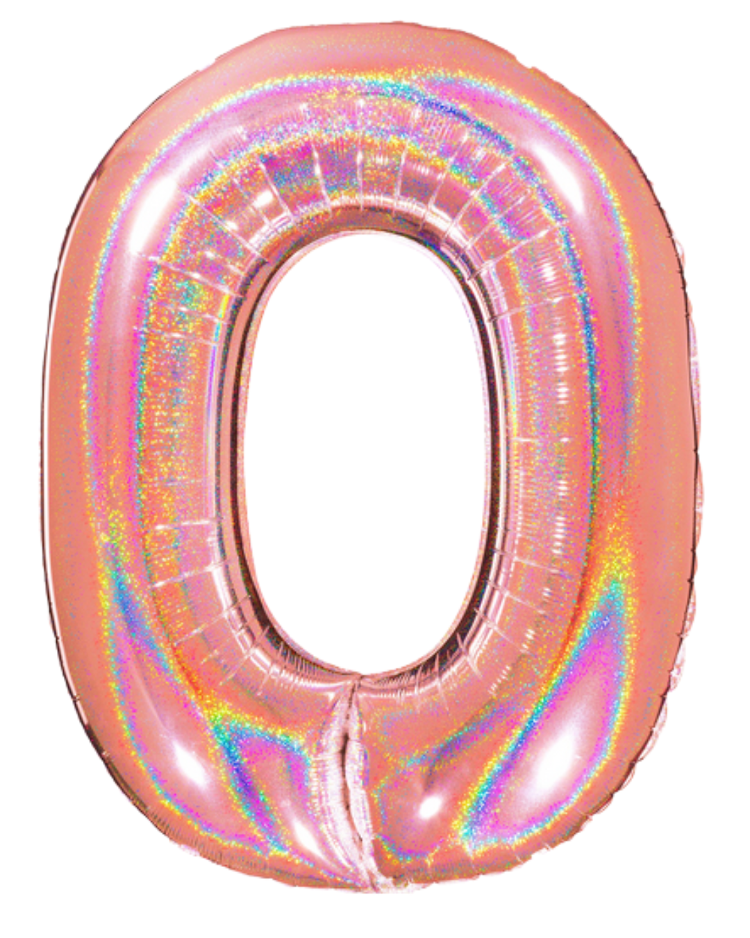 40" Number Rose Gold Glitter Holographic Balloon