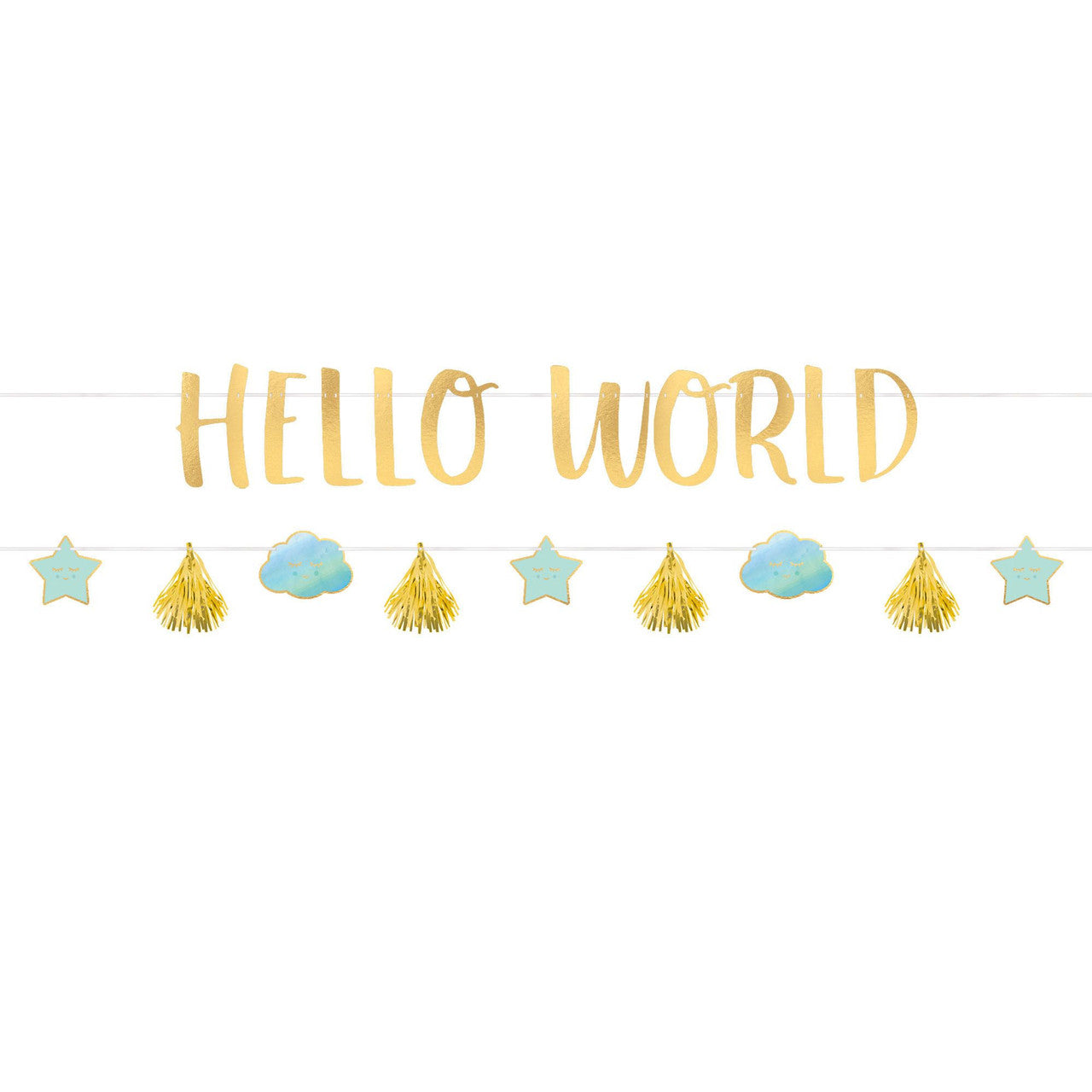 Oh Baby Boy 'Hello World' Letter Banner Kit