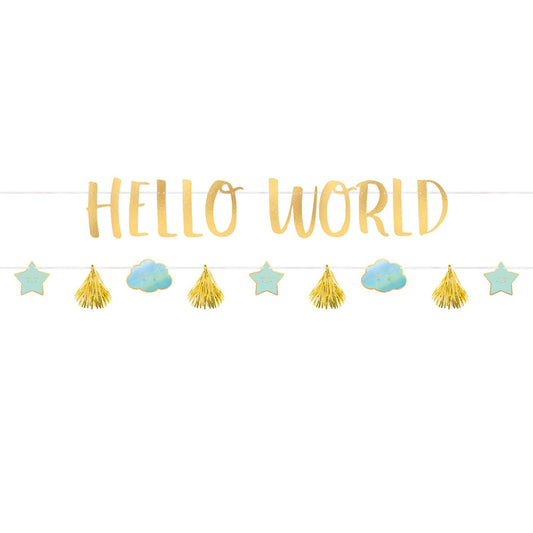 Oh Baby Boy 'Hello World' Letter Banner Kit