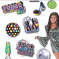 Disco Dance Fever Cardboard Cutouts 70's Party Decoration 12 pcs. Wall Decor
