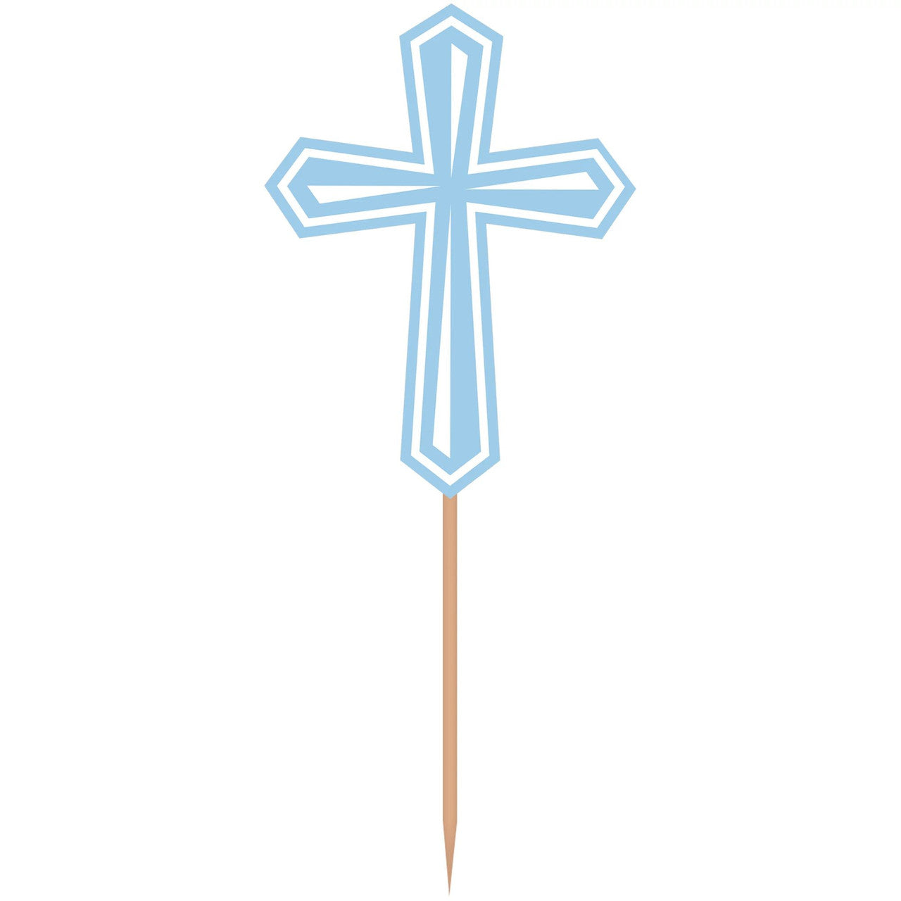 Communion Cross Party Picks - Blue 36/PCS