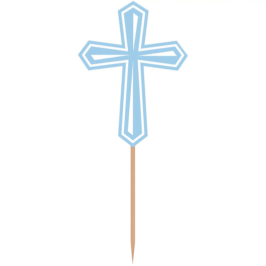 Communion Cross Party Picks - Blue 36/PCS