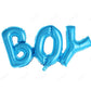 Blue Air-Filled 42" Boy Word Script Mylar Foil Balloon Decor