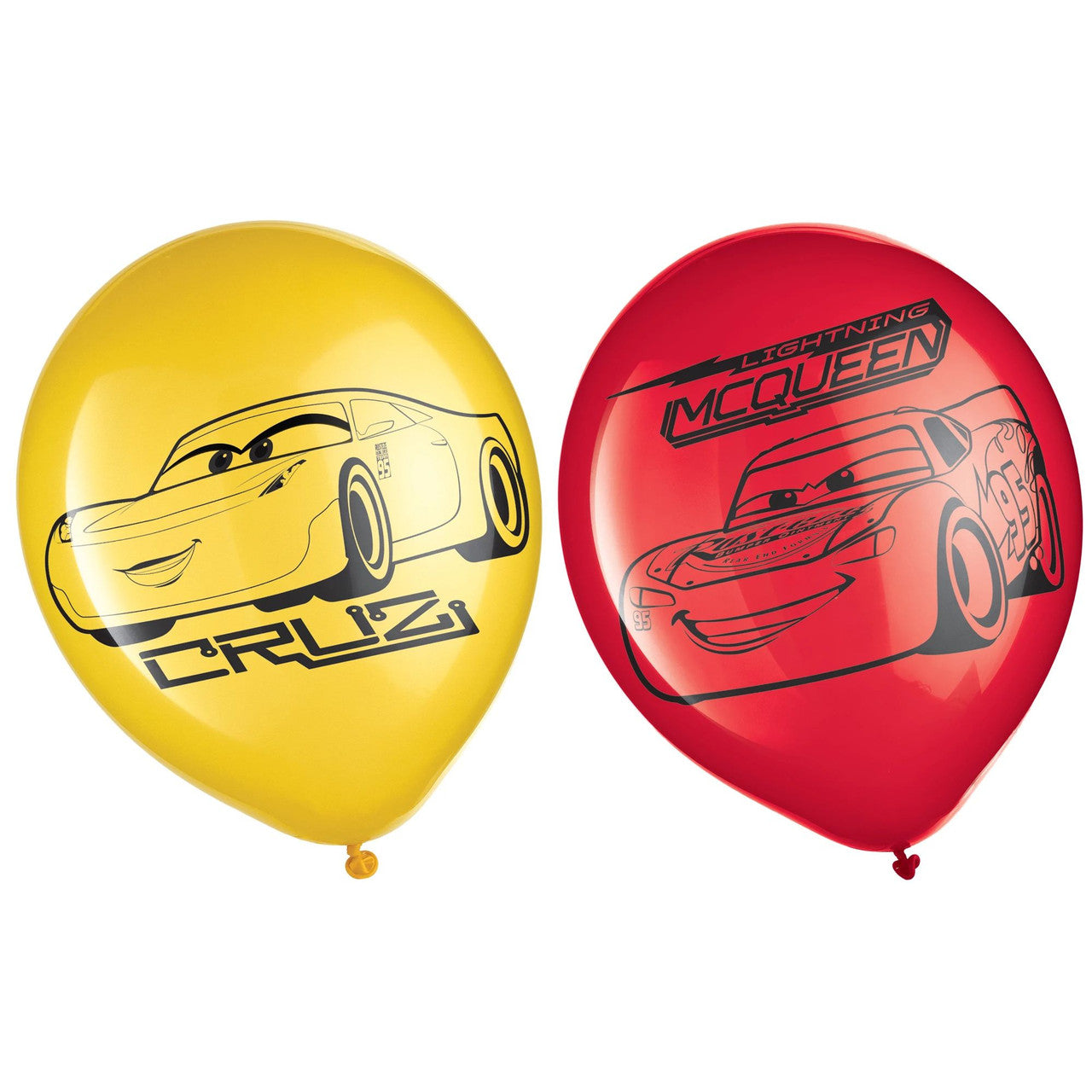 Cars 12" 6 Pack Latex Balloons