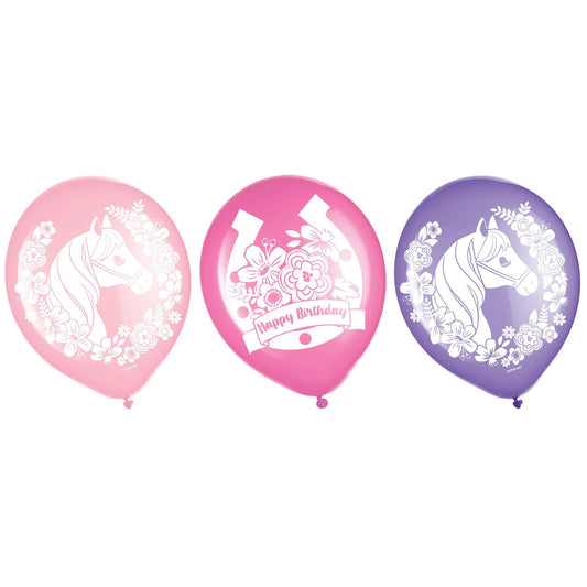 Saddle Up Latex Balloons Pack Of 6