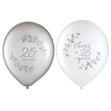 Pack of 15 Balloons For 25th Wedding Anniversary