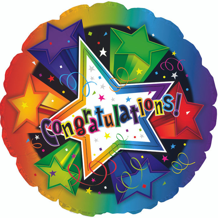 Congrats Round Foil Balloon