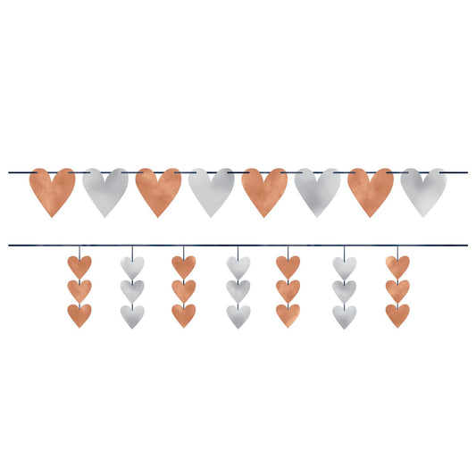 heart string foil banners