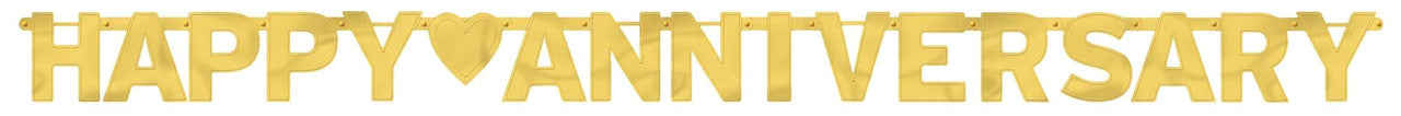 Gold Letters Anniversary Banner