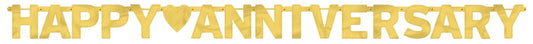 Gold Letters Anniversary Banner