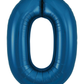34” Number Balloon Navy Blue Foil