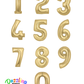 34” Number Balloon Gold Silk
