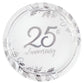 Happy 25th Anniversary 7" Round Metallic Plates 8/CT