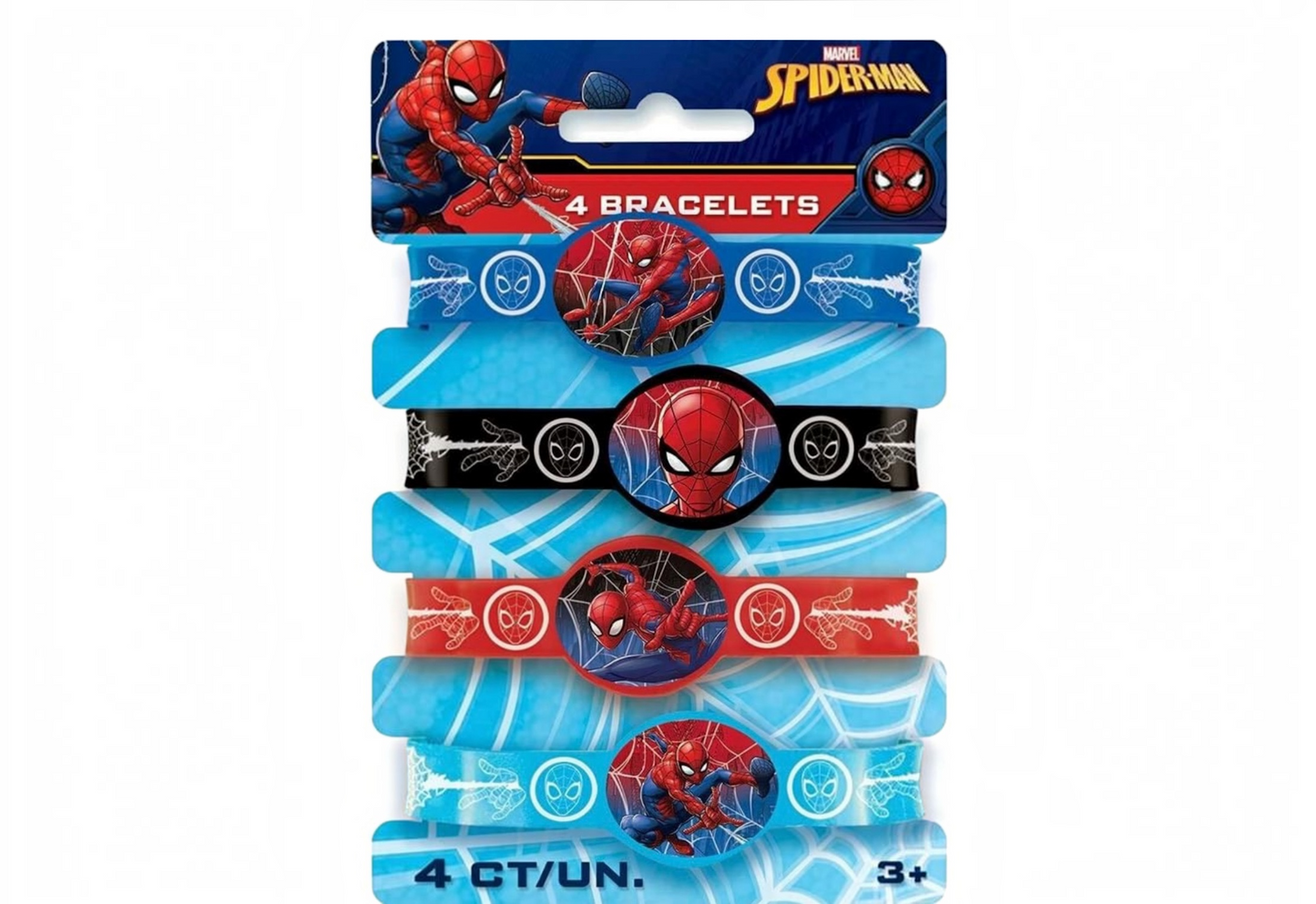 Spider-Man Stretch Bracelets 4 Count