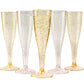 Plastic Champagne Flutes Gold & Silver 119 Pieces