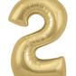 34” Number Balloon Gold Silk