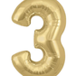 34” Number Balloon Gold Silk