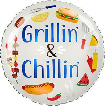 Grillin' & Chillin' Summer BBQ 18" Foil Balloon